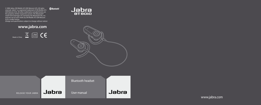 Jabra BT8010 user manual 
