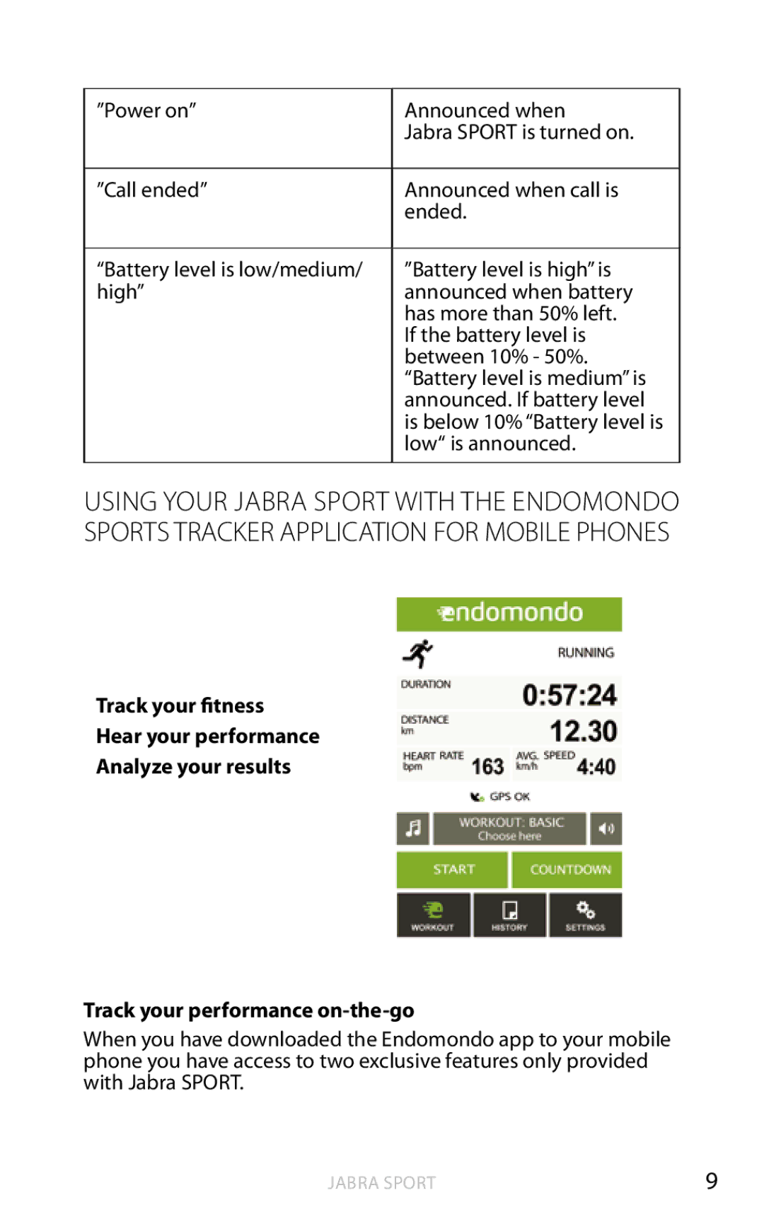 Jabra BTE4 user manual Low is announced 