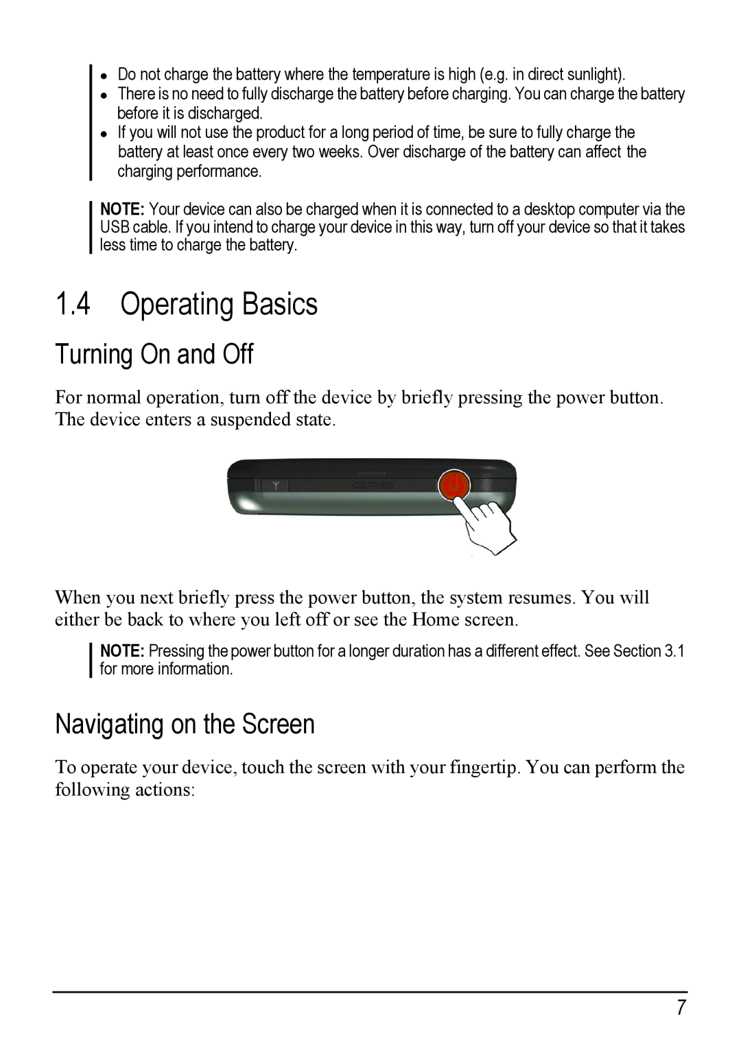 Jabra C220 manual Operating Basics, Turning On and Off, Navigating on the Screen 