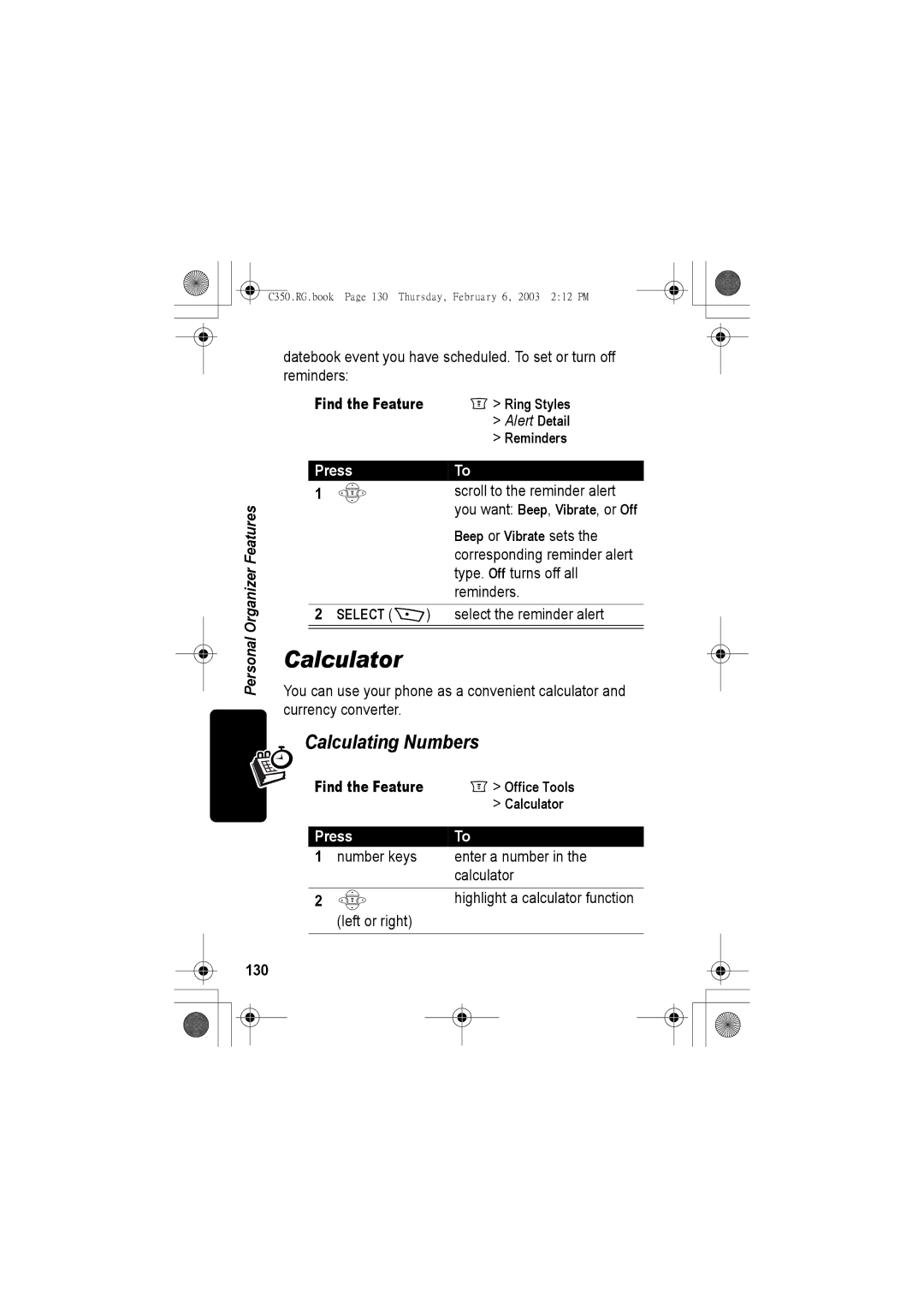 Jabra C350 manual Calculator, Calculating Numbers 