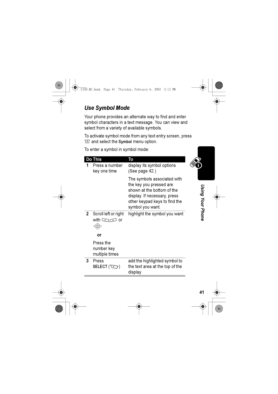 Jabra C350 manual Use Symbol Mode 