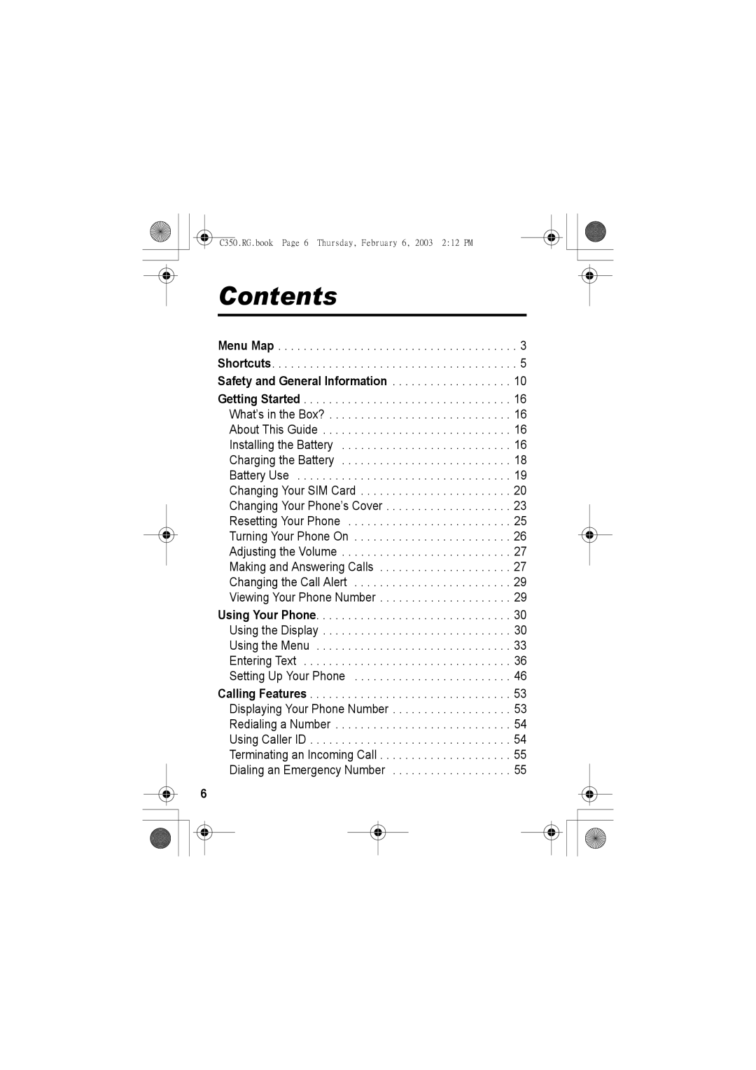 Jabra C350 manual Contents 