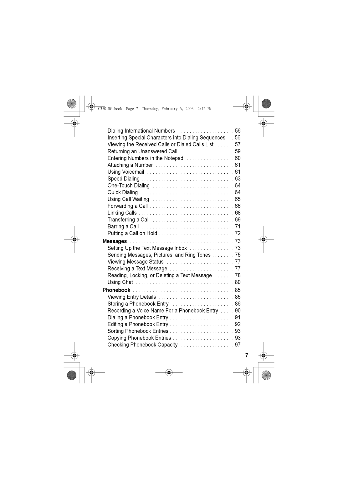 Jabra manual C350.RG.book Page 7 Thursday, February 6, 2003 212 PM 