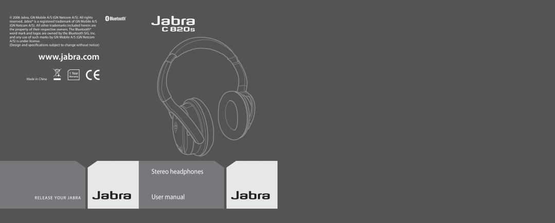 Jabra C820s specifications Stereo headphones 