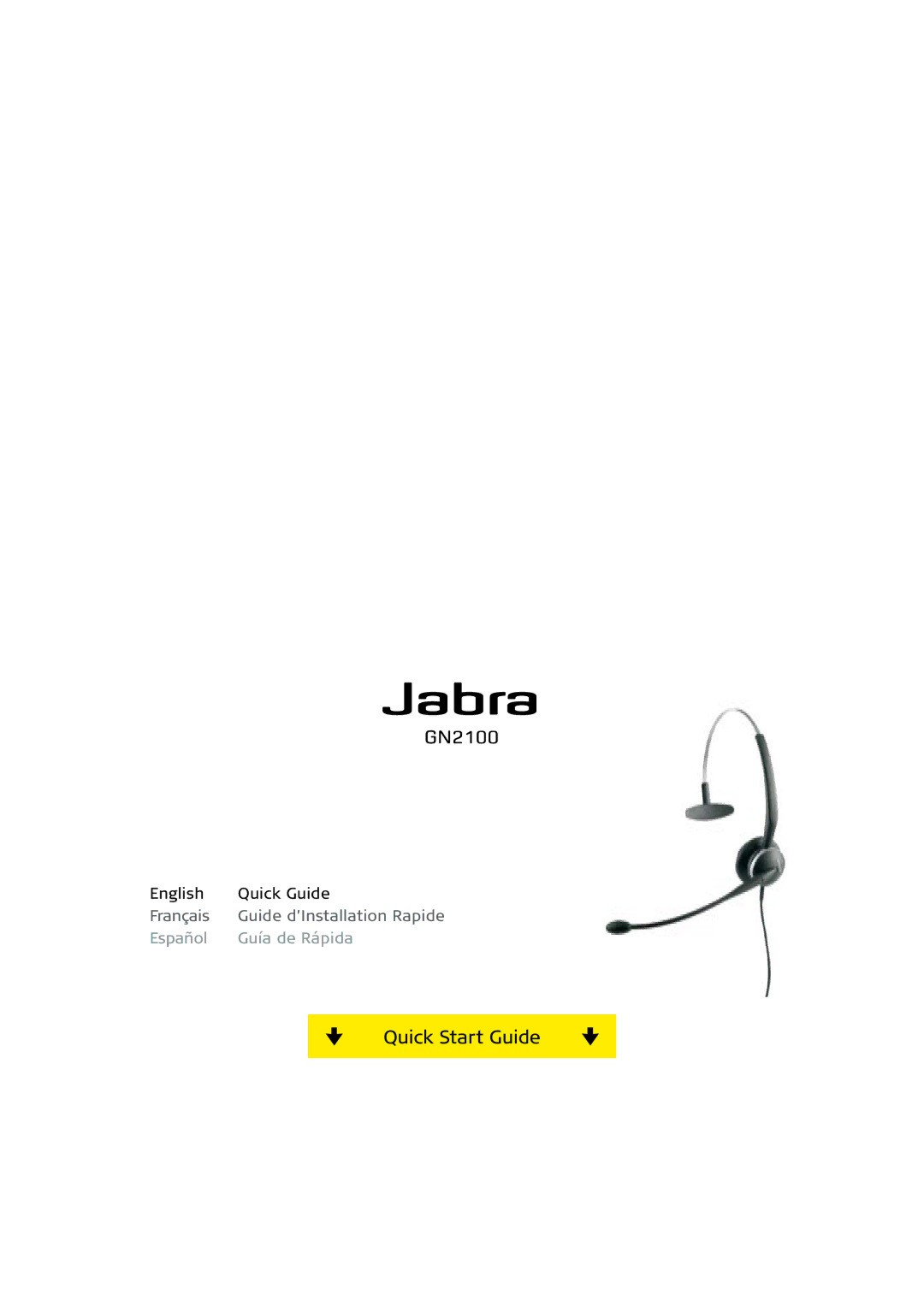 Jabra GN2100 quick start Quick Start Guide 