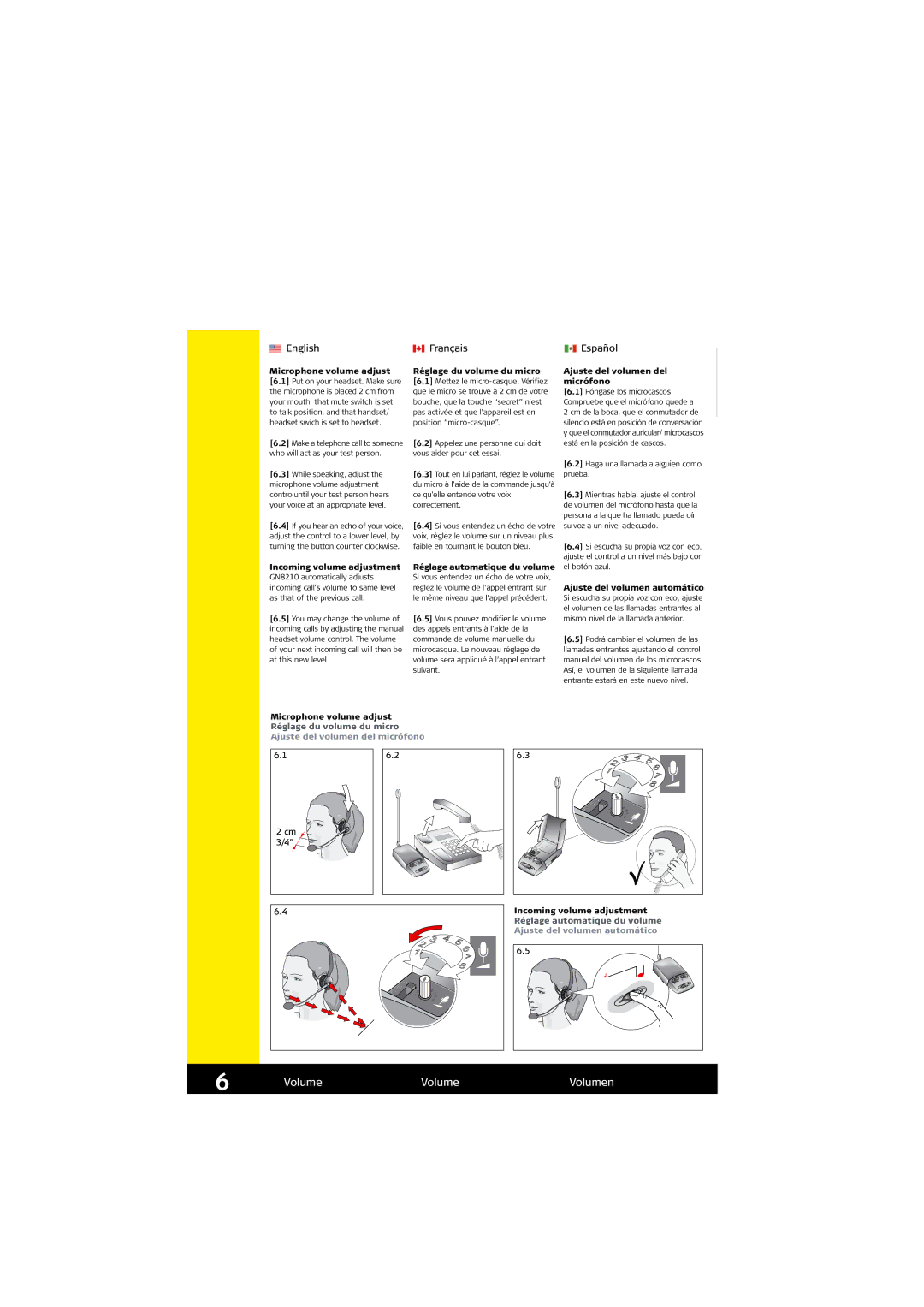 Jabra GN8210 setup guide Volumen 