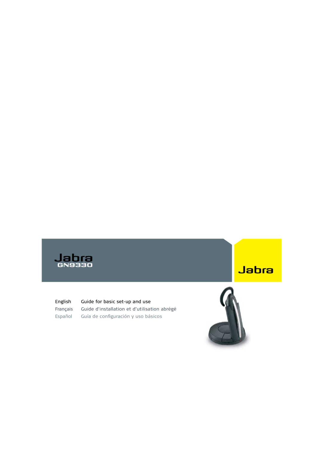 Jabra GN9330 manual Español Guía de conﬁguración y uso básicos 