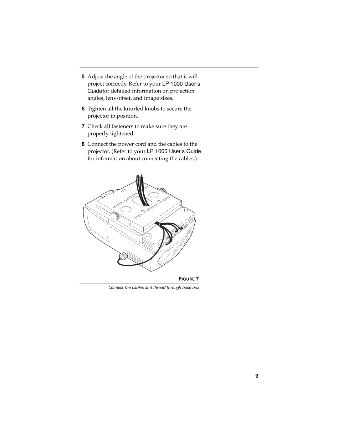 Jabra LP 1000 SERIES manual Connect the cables and thread through base box 