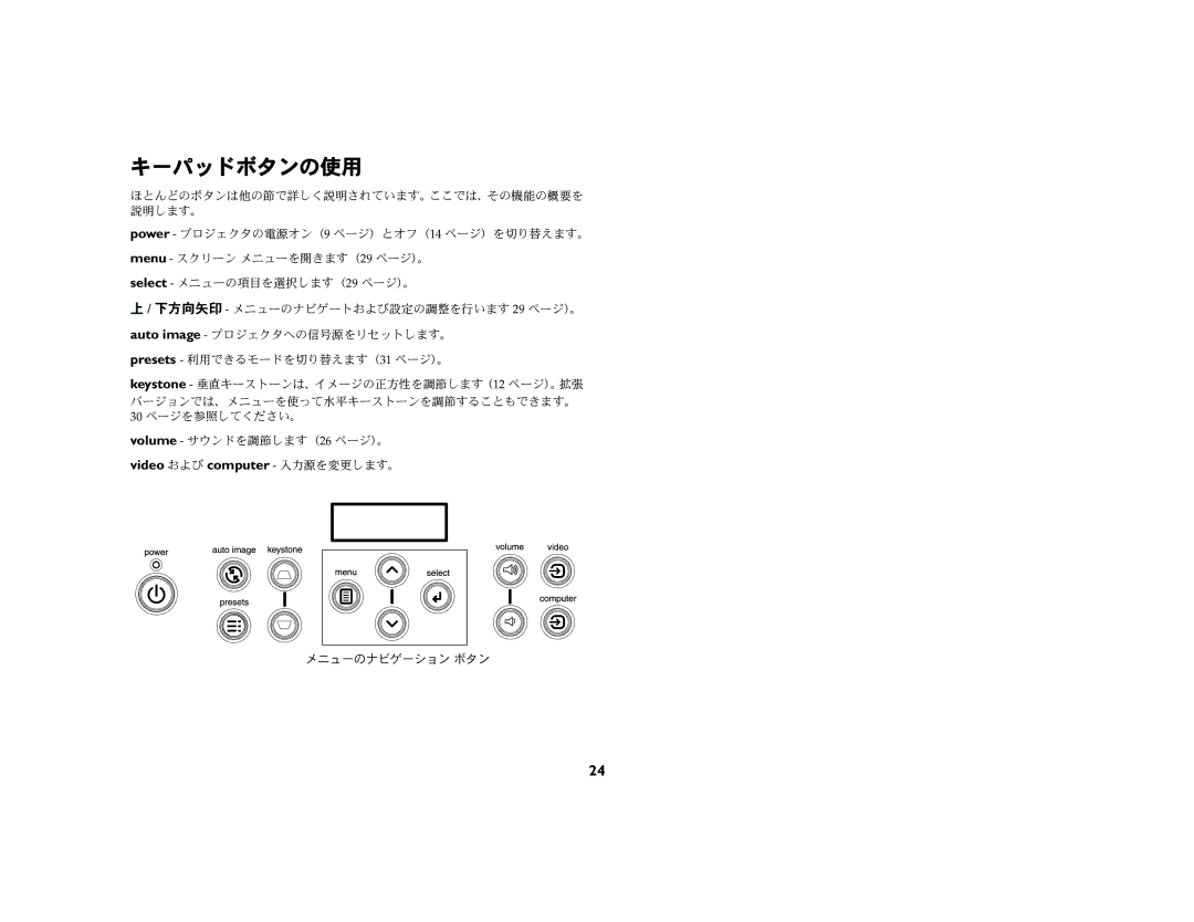 Jabra LP 540 manual キーパッドボタンの使用 