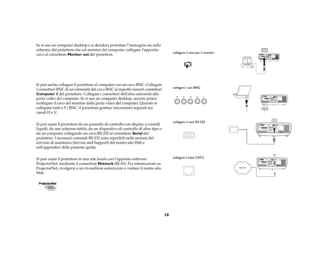 Jabra LP840 manual Collegare il cavo per il monitor Collegare i cavi BNC 