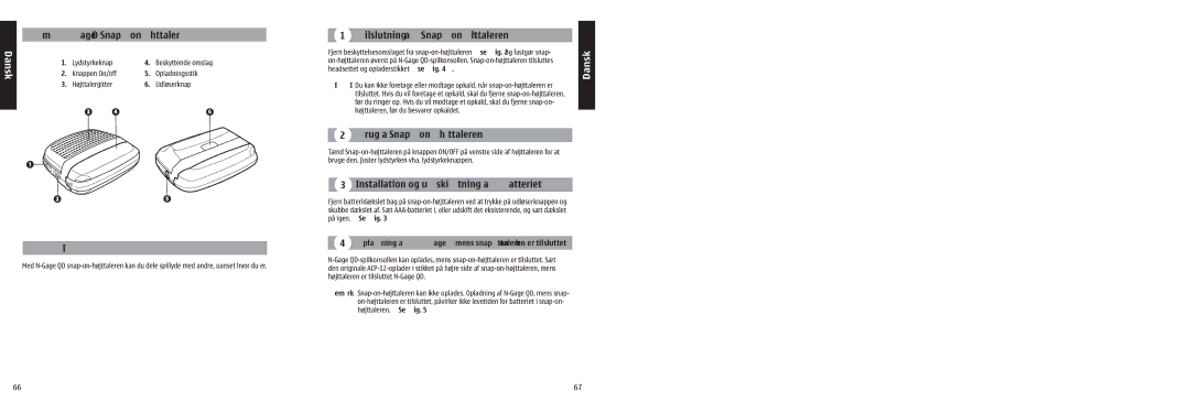 Jabra N-Gage QD manual Dansk, KOM I Gang 