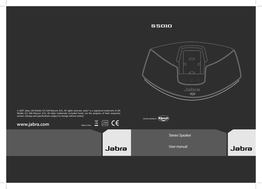 Jabra S5010 manual 