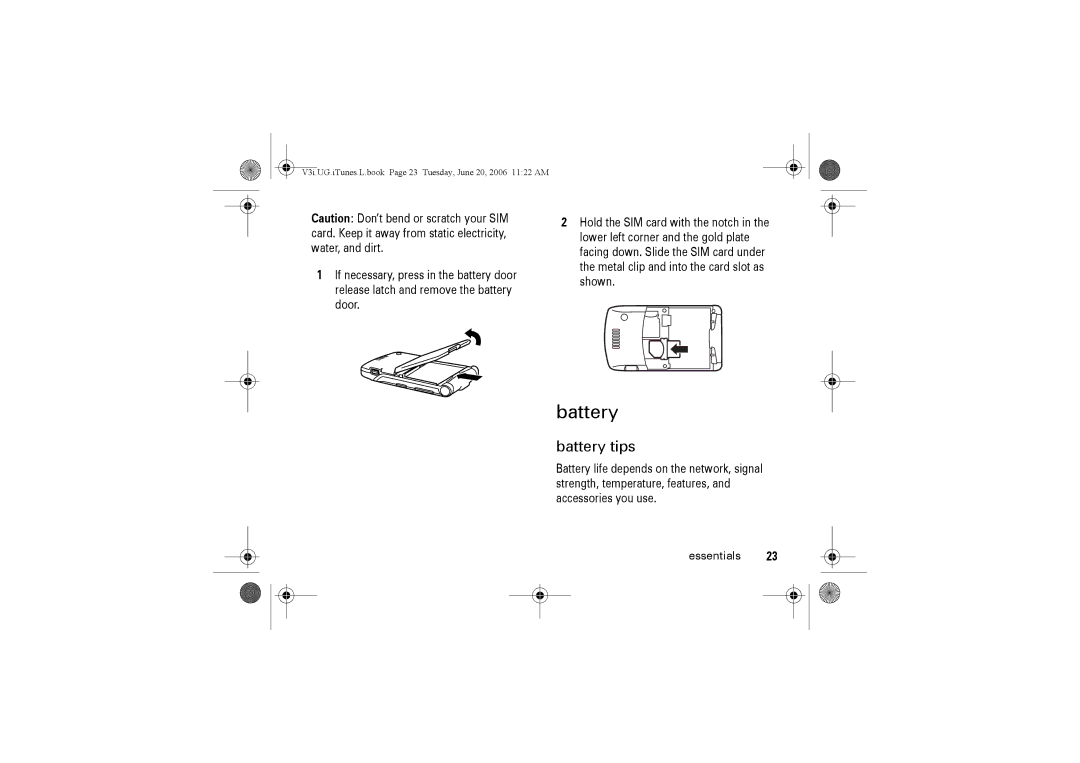 Jabra V3I manual Battery tips 