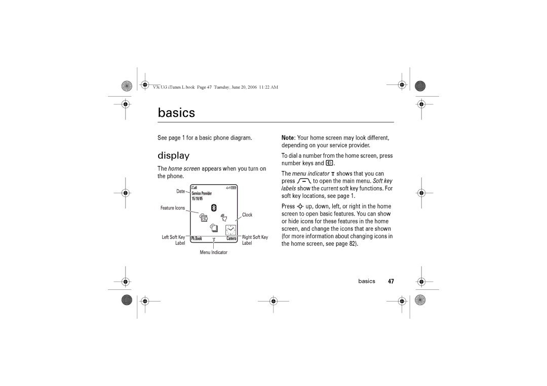 Jabra V3I manual Display, Basics 