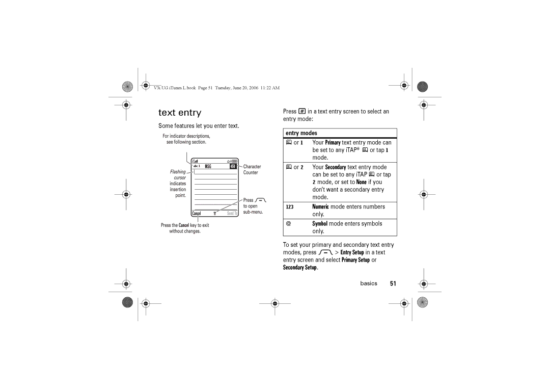 Jabra V3I manual Text entry, Entry modes 