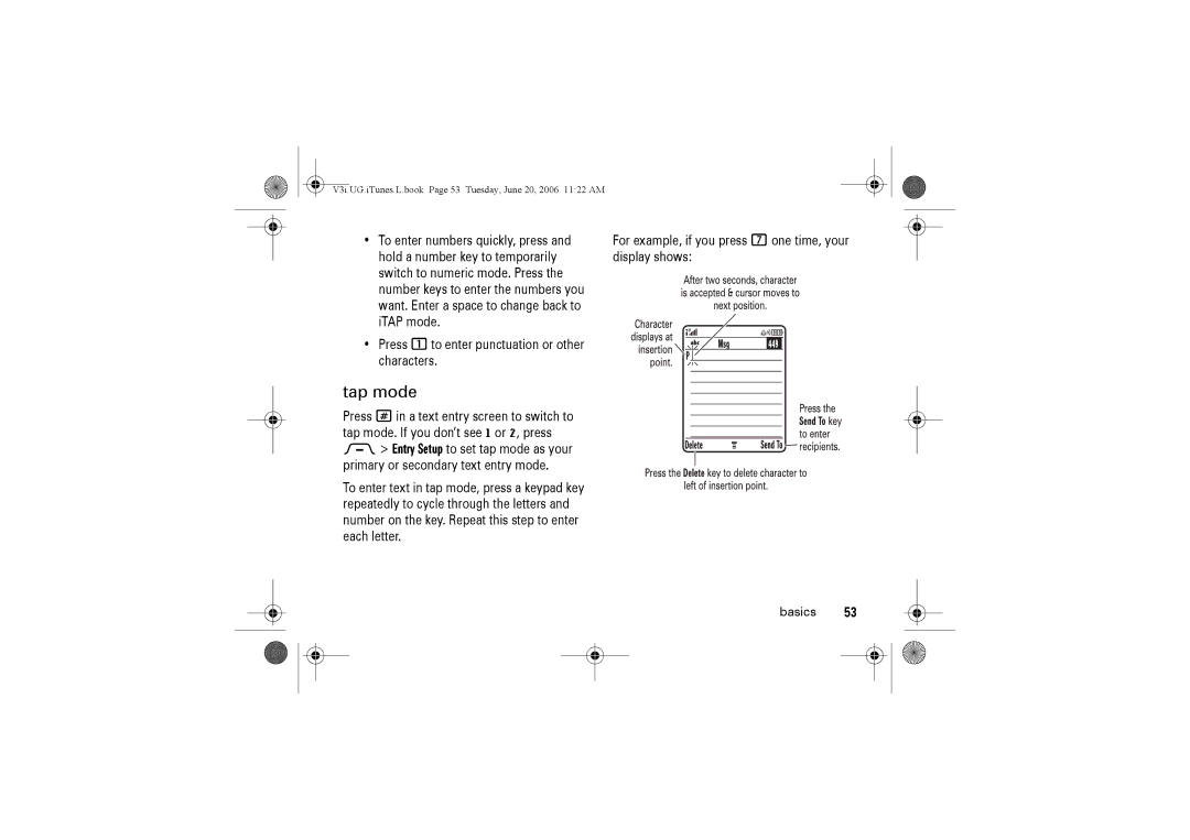 Jabra V3I manual Tap mode 