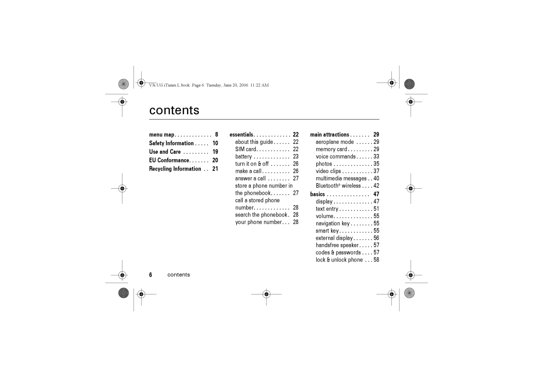 Jabra V3I manual Contents 