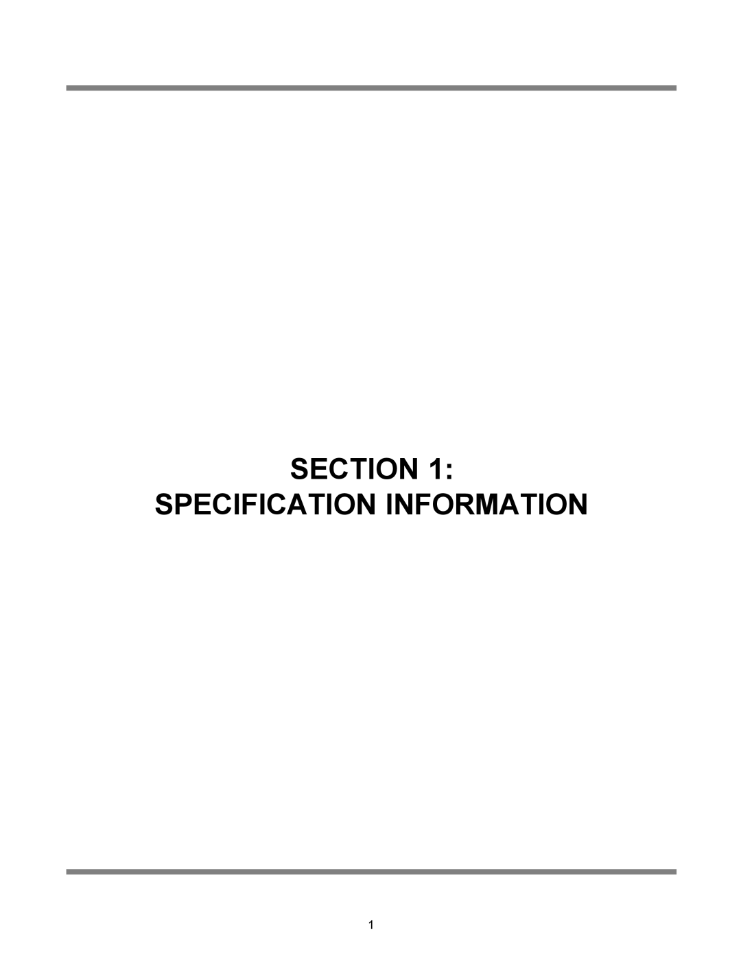 Jackson 10AB, 10APRB, 10U operation manual Section Specification Information 