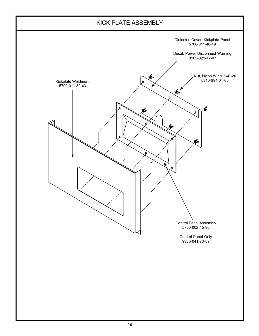 Jackson 24 LT, 24LTP technical manual Kick Plate Assembly 