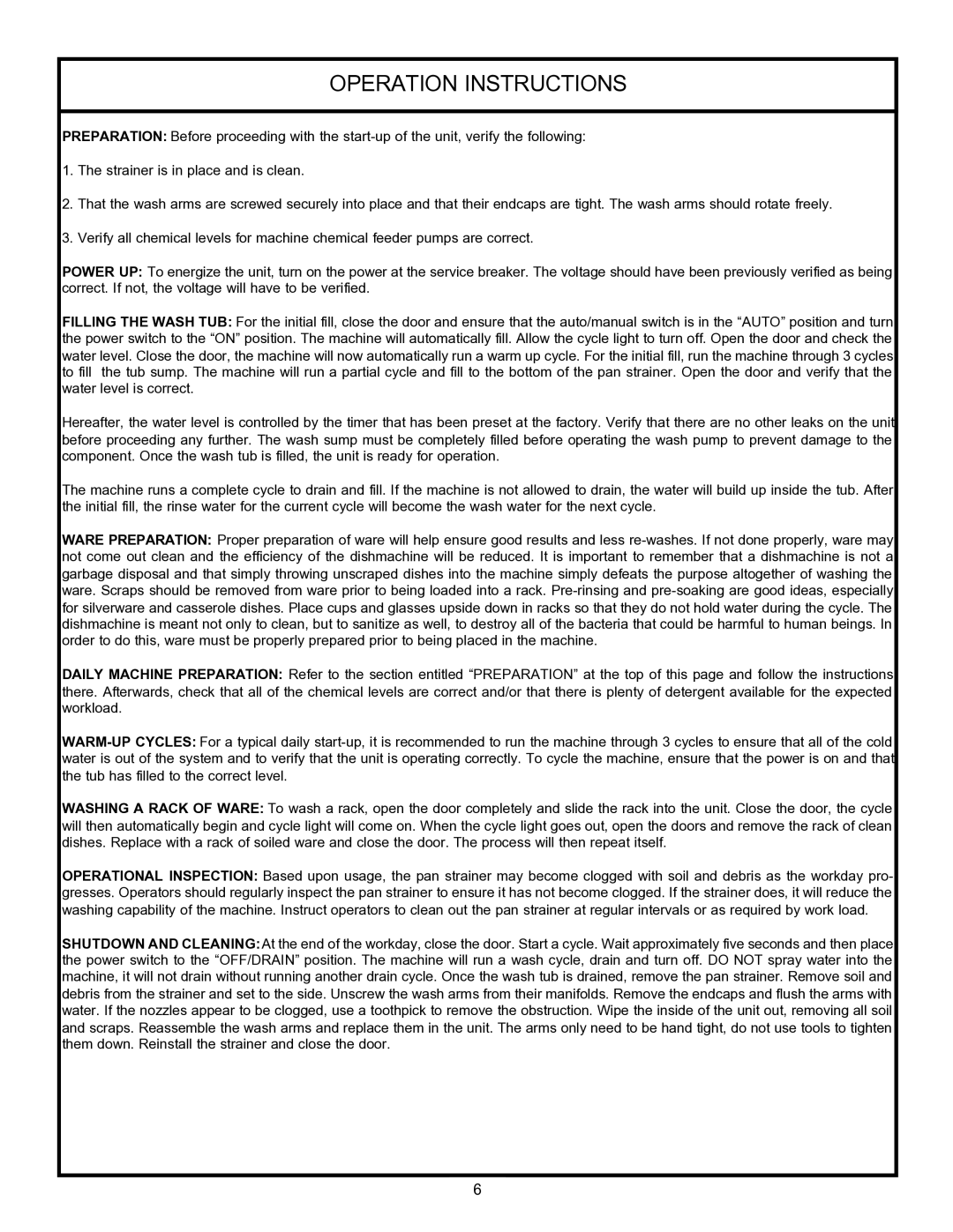 Jackson 24LTP, 24 LT technical manual Operation Instructions 