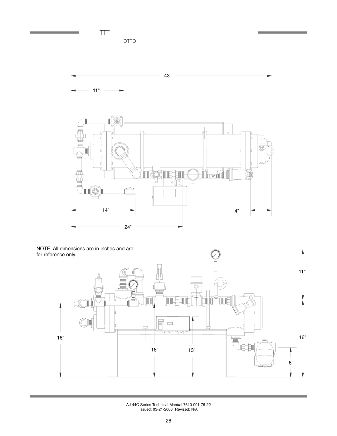 Jackson AJ-80CEL, AJ-66CSL, AJ-66CGP, AJ-44CSL, AJ-66CEL, AJ-80CSL, AJ-44CGP, AJ-44CE D226 Steam Booster Dimensions 