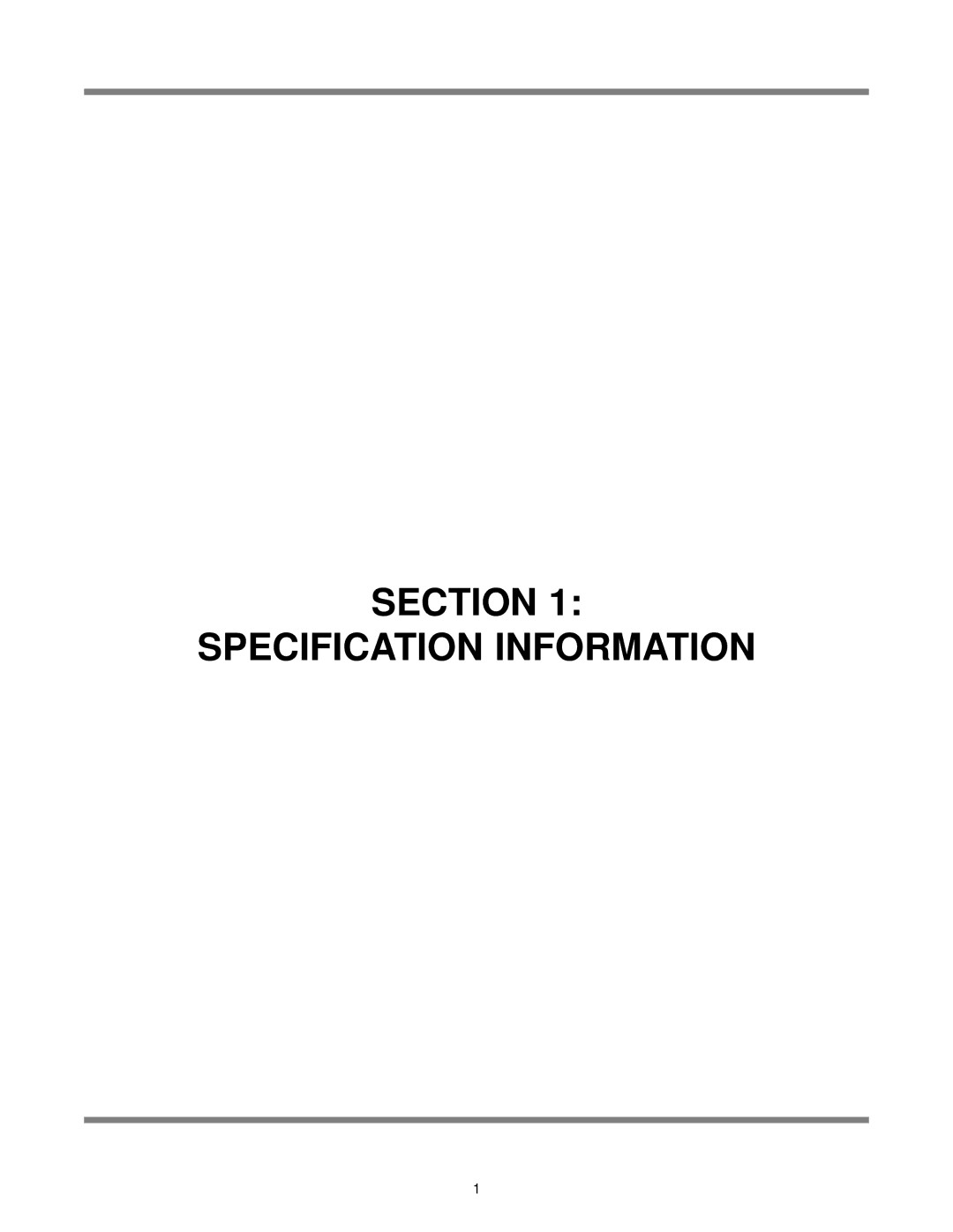 Jackson AJ-66TG, AJ-80TE, AJ-66TE, AJ-44TG, AJ-66TS, AJ-44TE, AJ-80TS, AJ-44TS technical manual Section Specification Information 