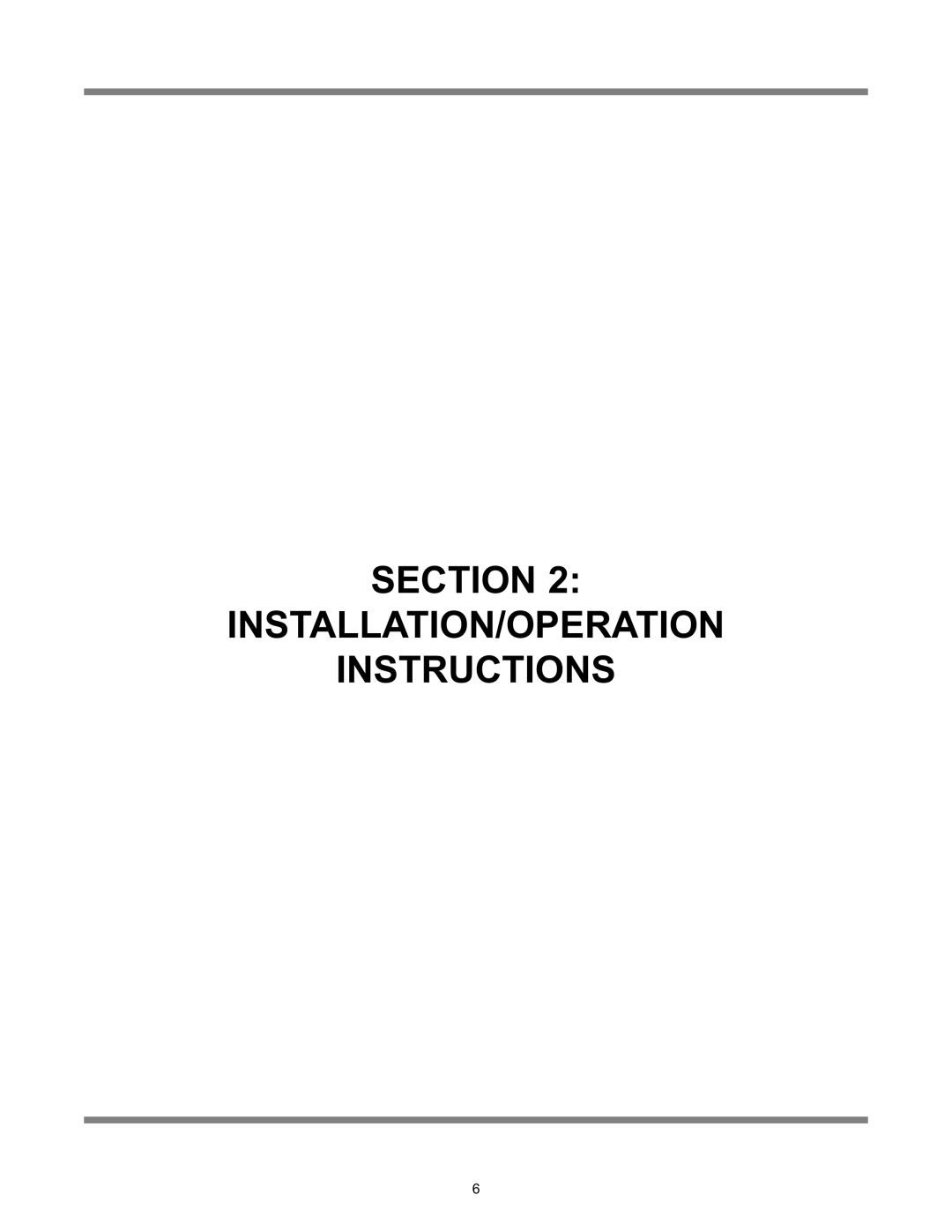 Jackson Avenger LT, Avenger HT technical manual Section Installation/Operation Instructions 