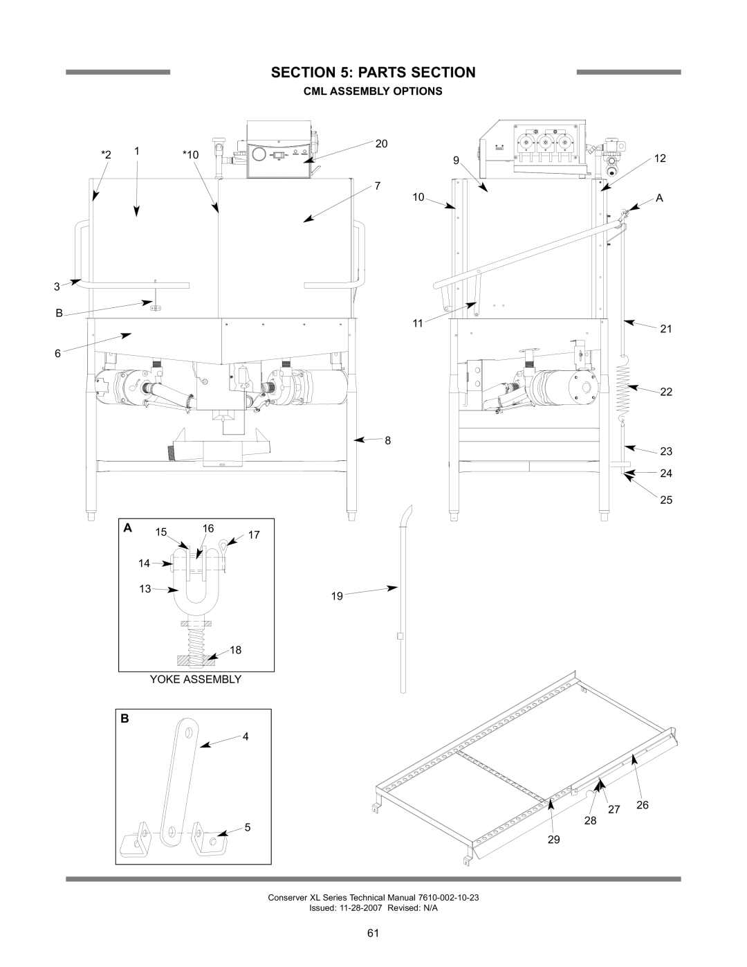 Jackson CONSEVER XL2-CMR, CONSERVER XL2, CONSERVER AXL2-CMR, CONSERVER AXL2-CML, CONSEVER AXL CML Assembly Options 