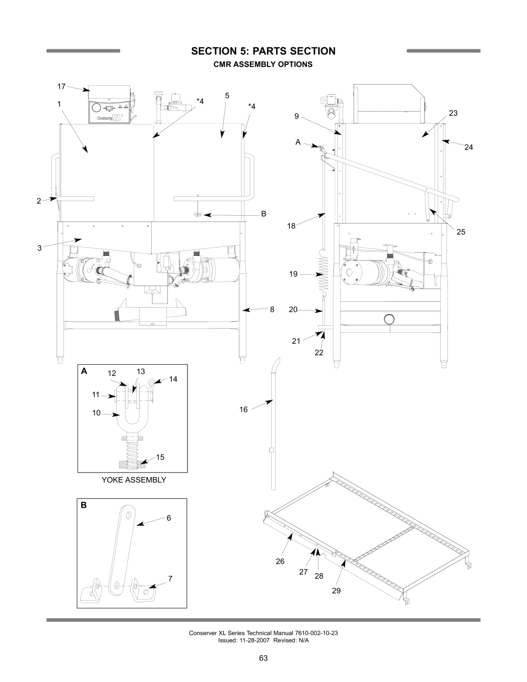 Jackson CONSEVER AXL, CONSERVER XL2, CONSERVER AXL2-CMR, CONSERVER AXL2-CML, CONSEVER XL2-CMR CMR Assembly Options 