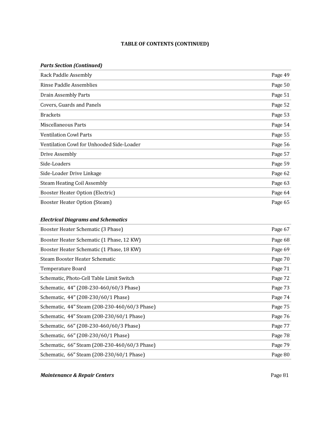 Jackson CREW 66S, CREW 44S, CREW SERIES	 RACK CONVEYOR	DISHMACHINES manual Electrical Diagrams and Schematics 