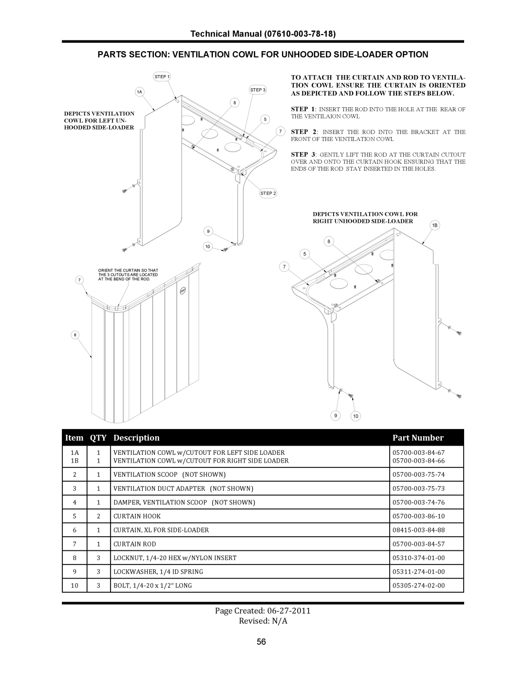 Jackson CREW 44S, CREW 66S, CREW SERIES	 RACK CONVEYOR	DISHMACHINES manual Created 06‐27‐2011 Revised N/A 