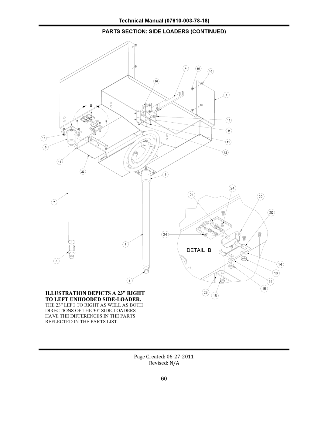 Jackson CREW 66S, CREW 44S, CREW SERIES	 RACK CONVEYOR	DISHMACHINES manual Detail B 