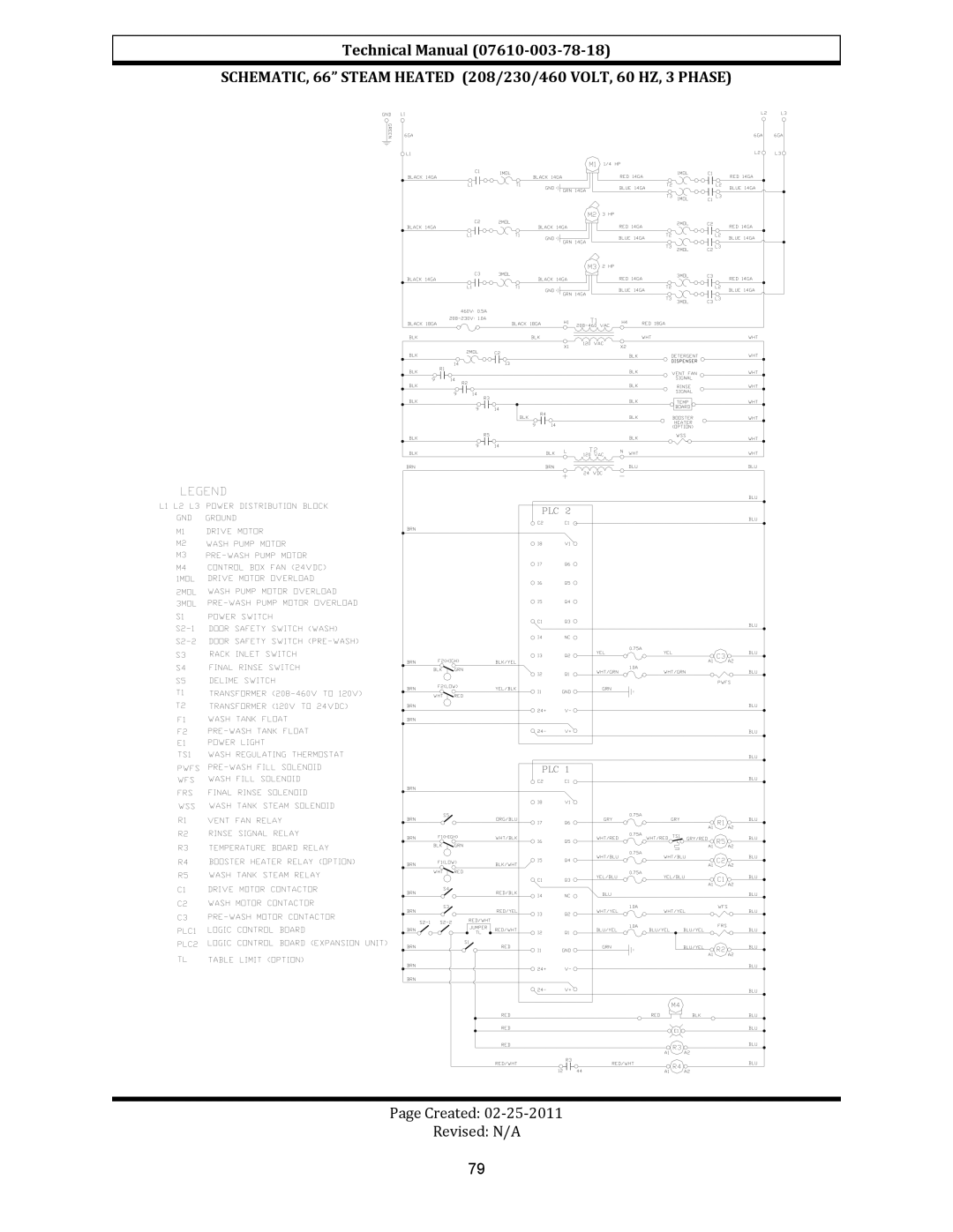 Jackson CREW SERIES	 RACK CONVEYOR	DISHMACHINES, CREW 66S, CREW 44S manual Created 02‐25‐2011 Revised N/A 