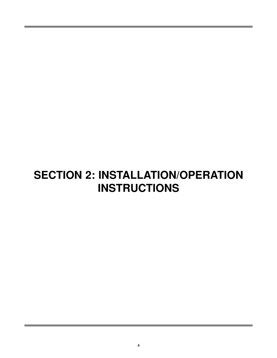 Jackson Delta 5, DELTA 5 D technical manual Installation/Operation Instructions 