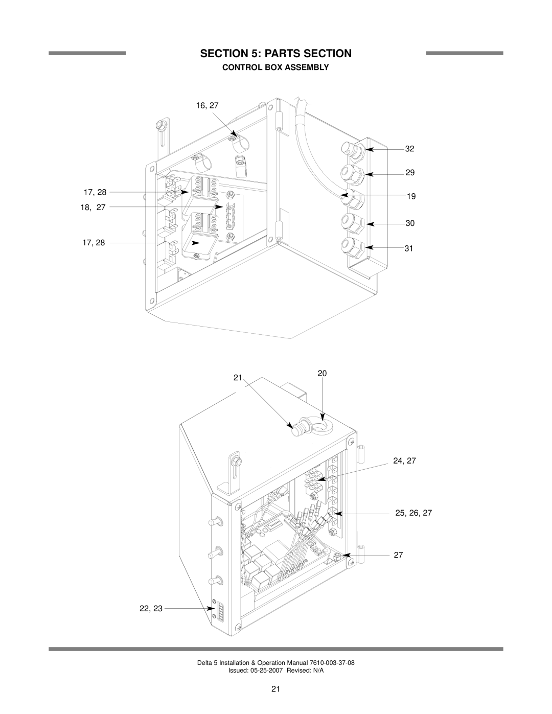 Jackson DELTA 5 D, Delta 5 technical manual Parts Section, Control Box Assembly, 2120 