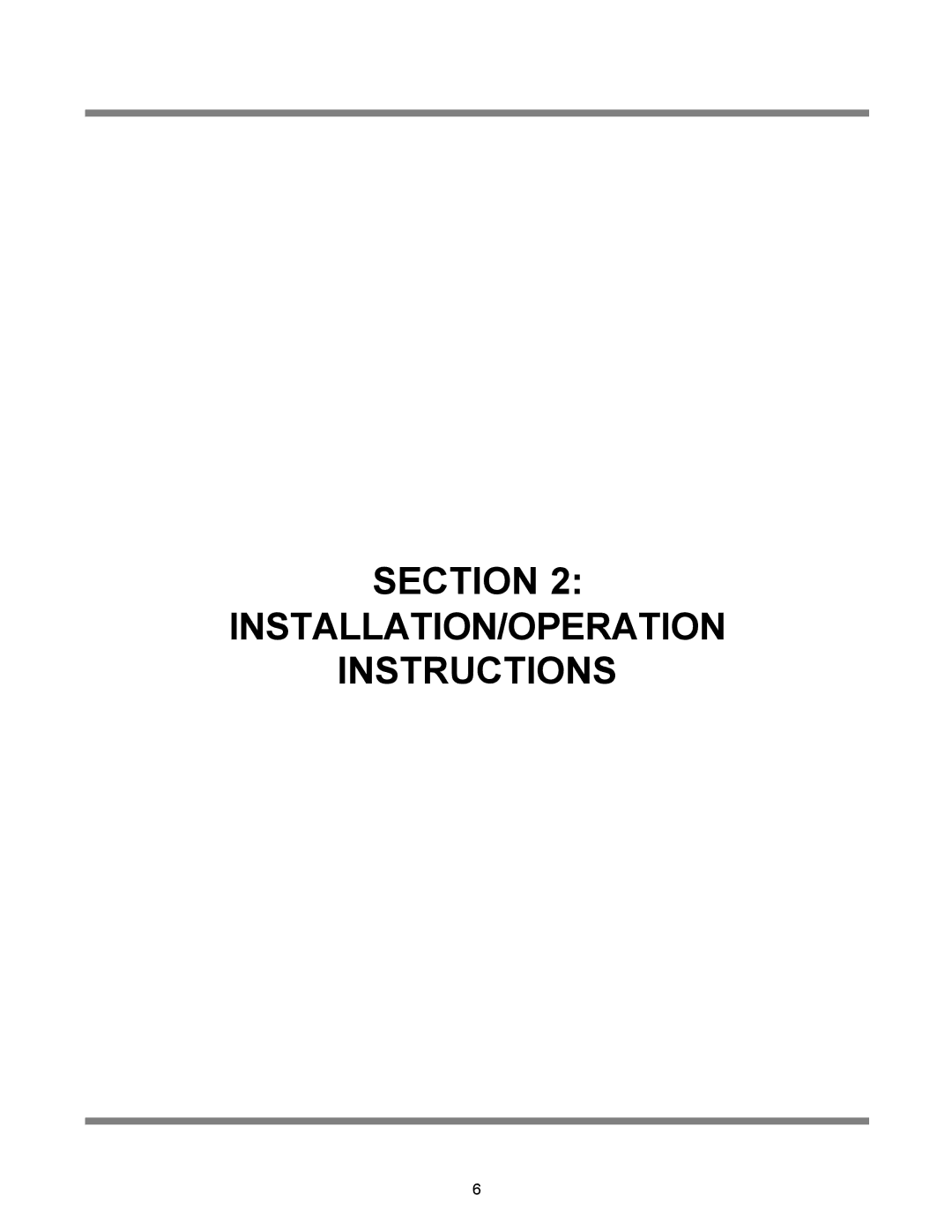 Jackson dishmachines, 10APRB, 10AB, 10U technical manual Section INSTALLATION/OPERATION Instructions 