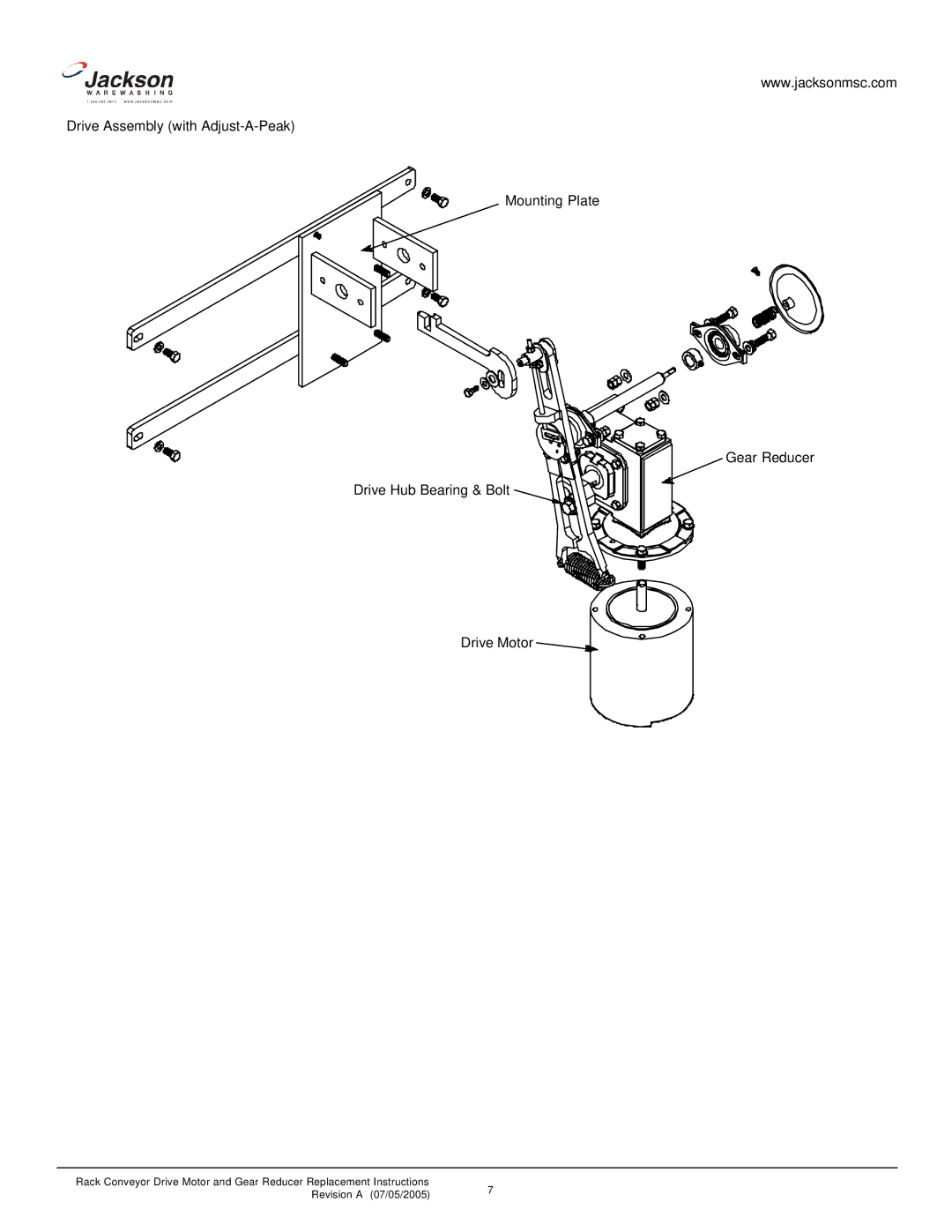 Jackson Drive Motor & Gear Reducer, 07610-003-08-78 A manual 