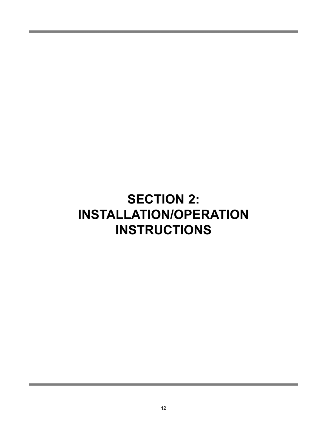 Jackson JFT-S technical manual Section Installation/Operation Instructions 