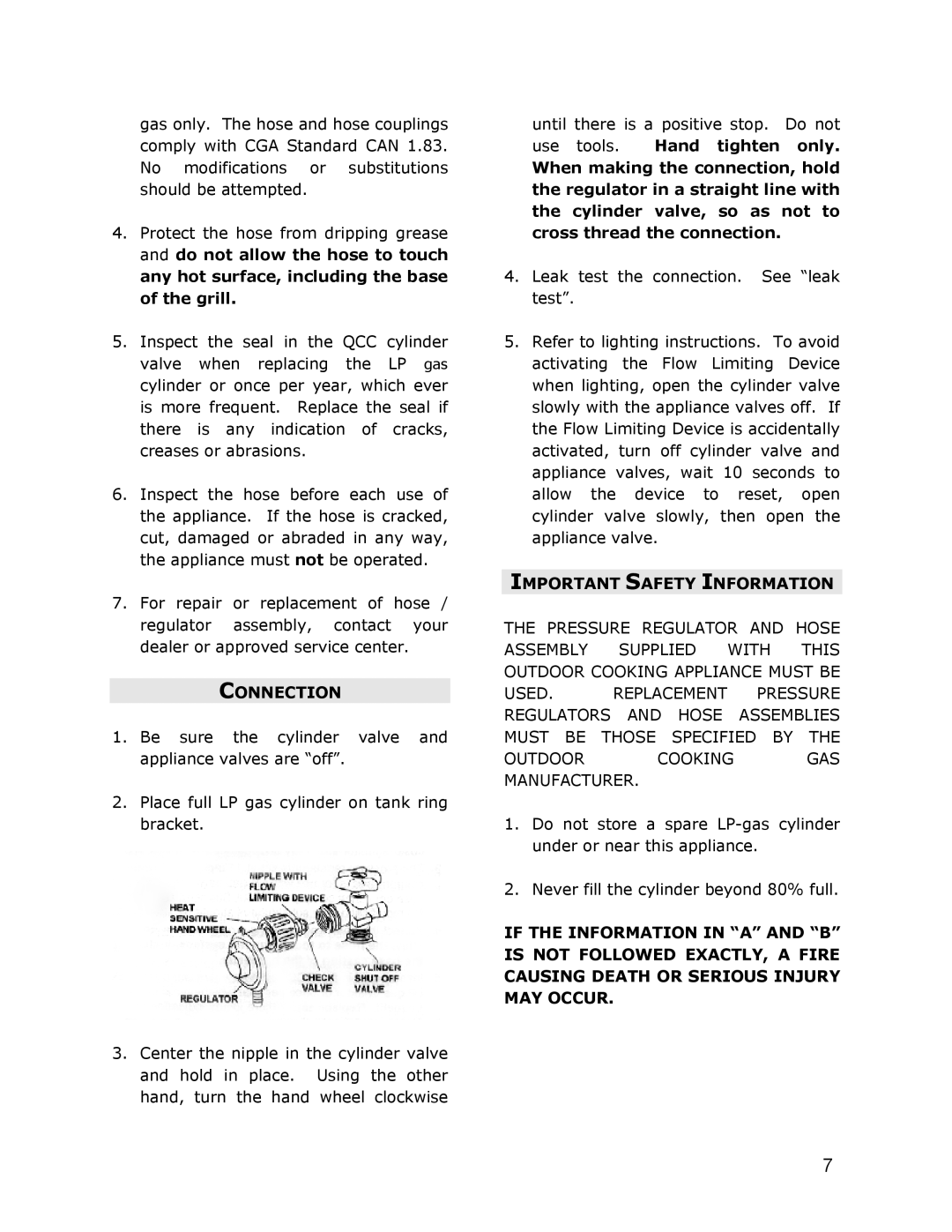 Jackson JG4, JG3 owner manual Connection, Important Safety Information 