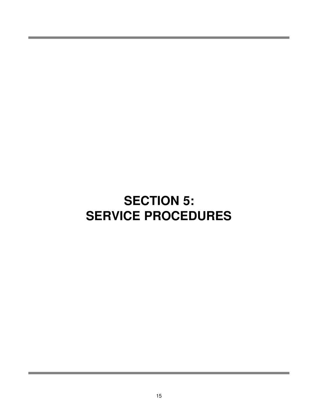 Jackson JP-24BPNSU technical manual Section Service Procedures 