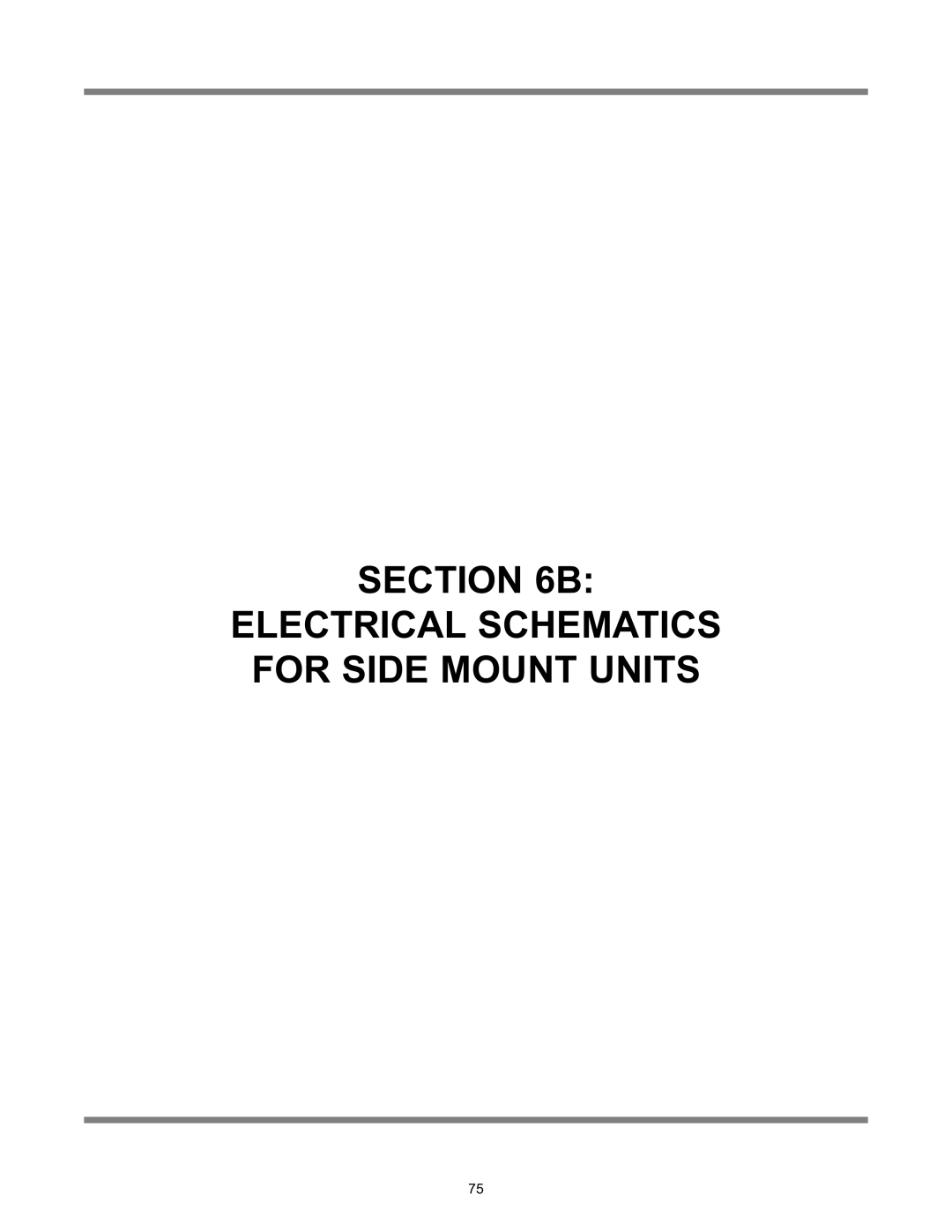 Jackson Tempstar Series technical manual Electrical Schematics for Side Mount Units 