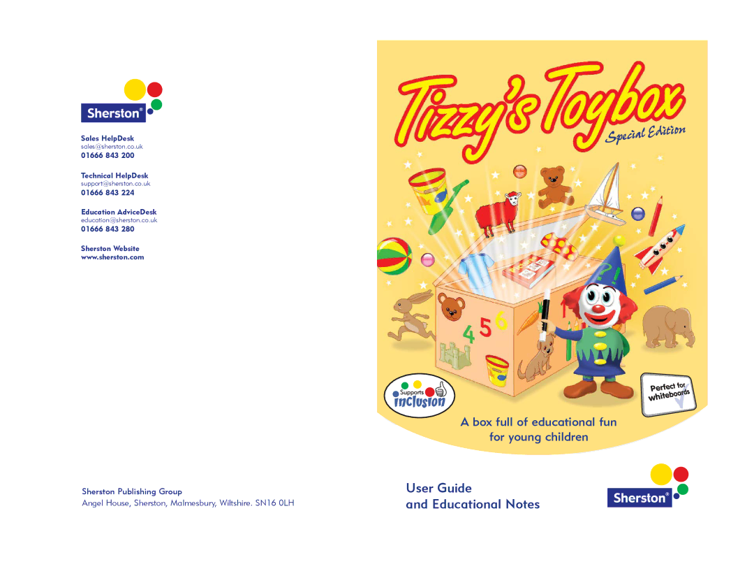 Jackson Tizzy's Toybox manual User Guide Educational Notes 