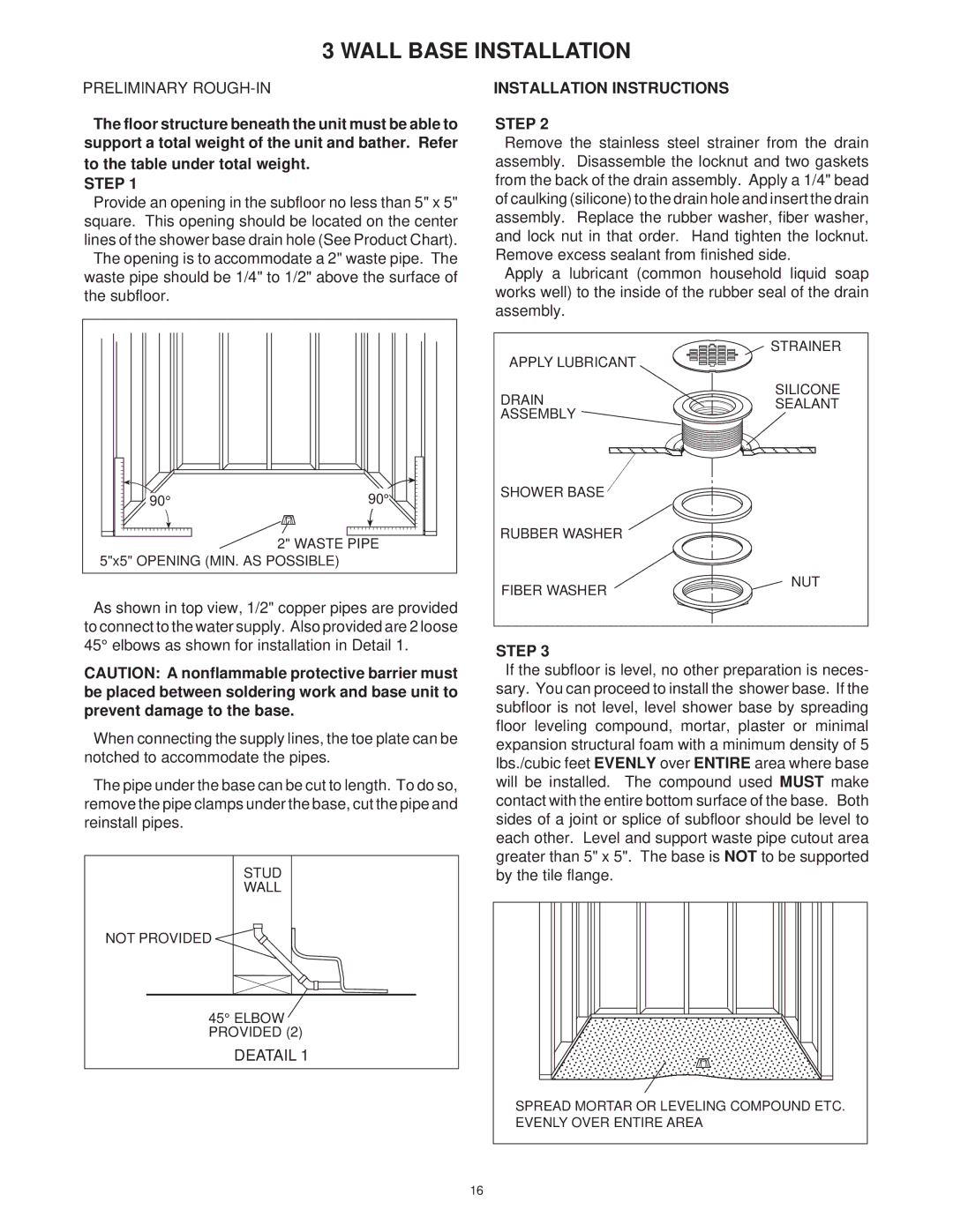 Jacuzzi 2 Wall and 3 Wall manual 5x5 Opening MIN. AS Possible 