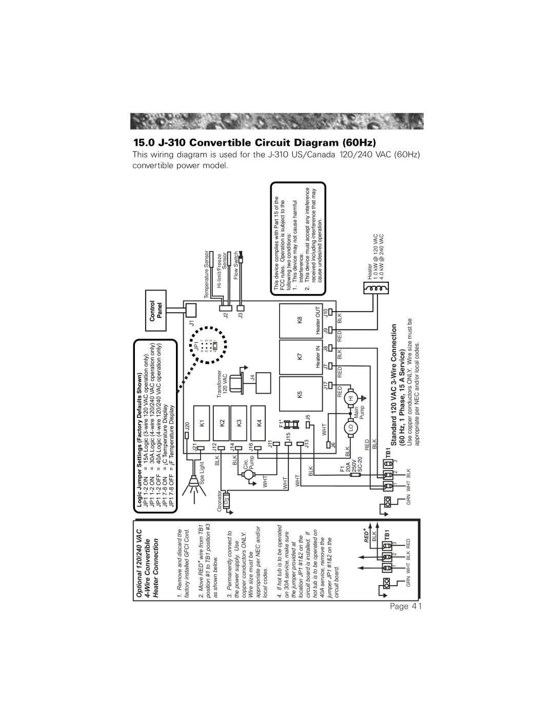 Jacuzzi 2003+ owner manual 15.0 J-310 Convertible 