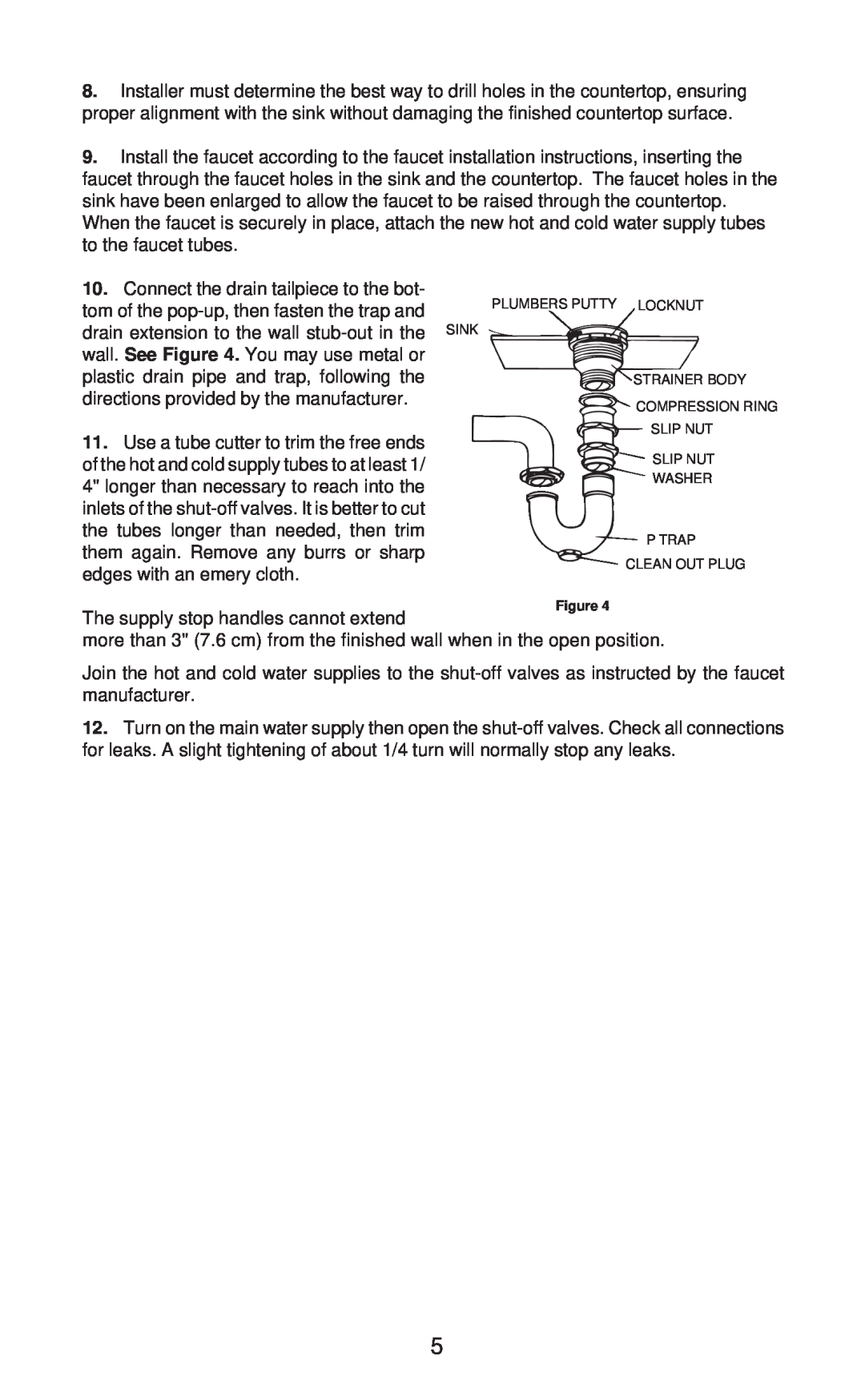 Jacuzzi BM43000 installation instructions Connect the drain tailpiece to the bot 