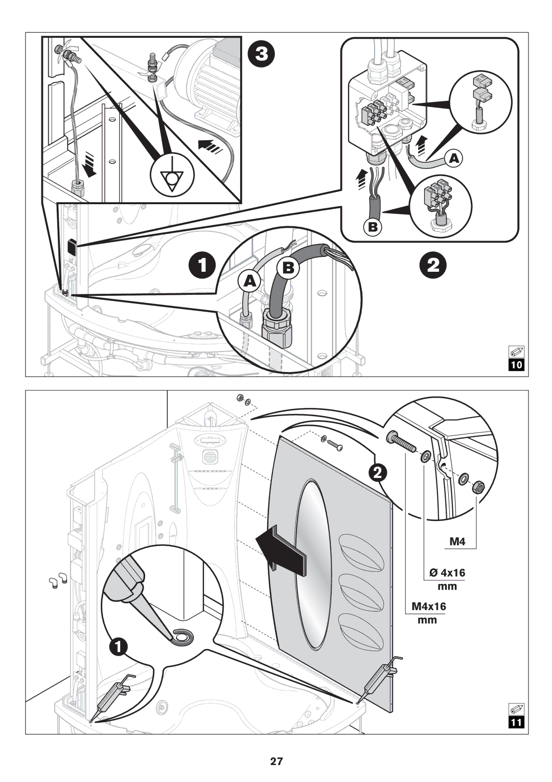 Jacuzzi ELT 10 installation manual M4x16 