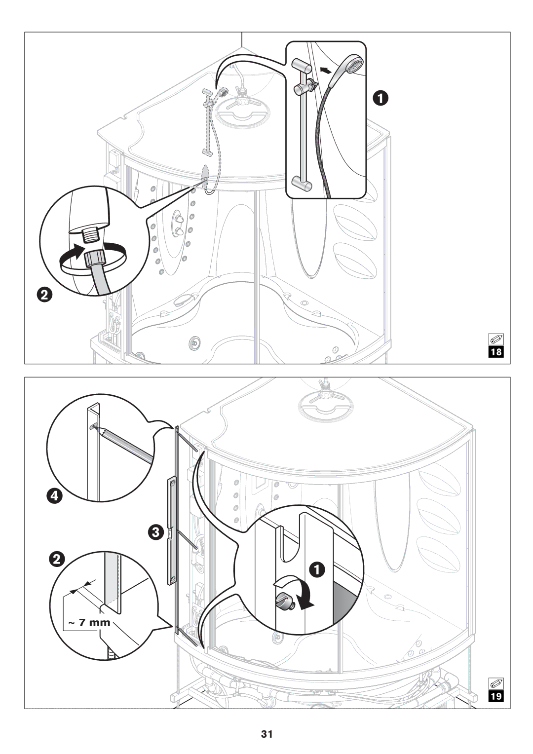 Jacuzzi ELT 10 installation manual ~ 7 mm 