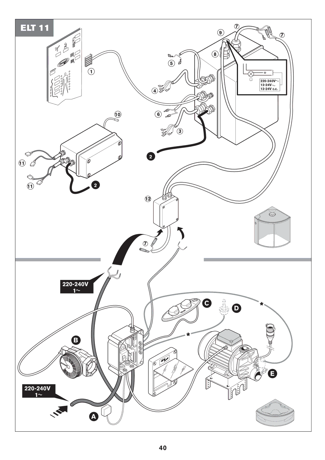 Jacuzzi ELT 10 installation manual Elt 