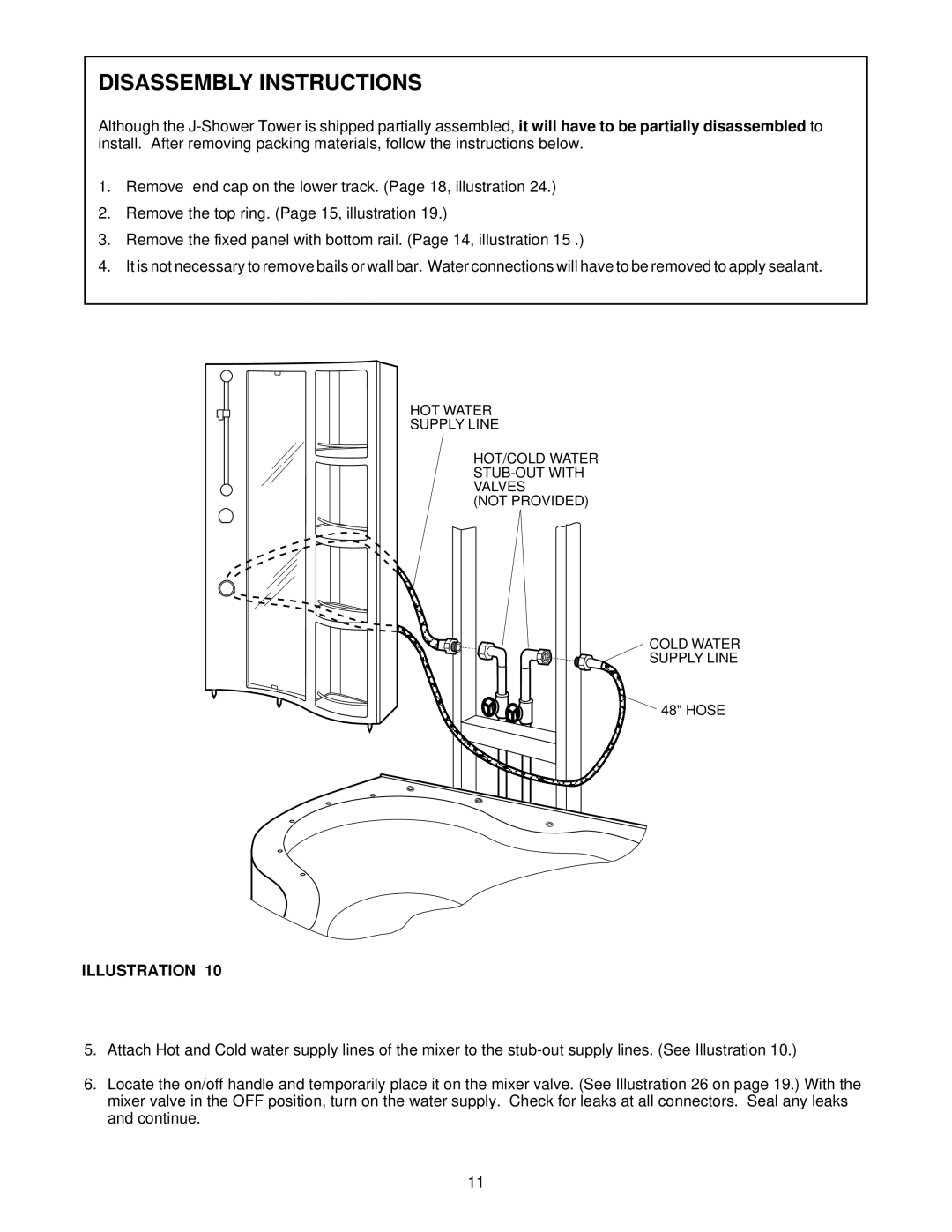 Jacuzzi F258000 manual Disassembly Instructions 