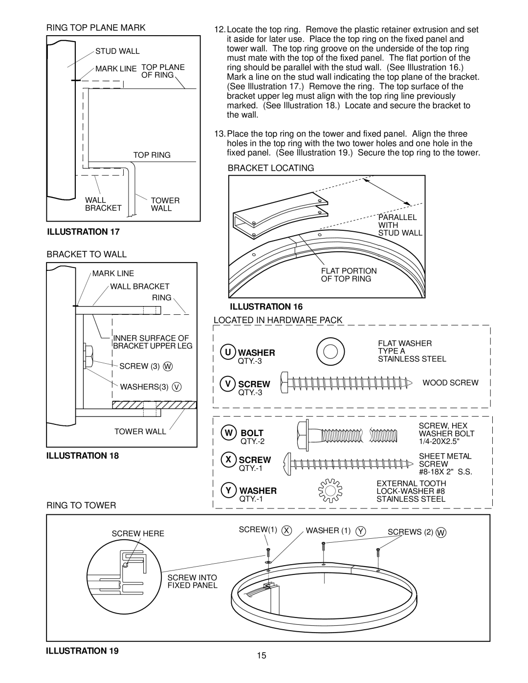 Jacuzzi F258000 manual Ring TOP Plane Mark 